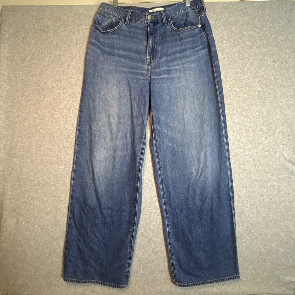 Madewell Superwide-Leg Jeans Womens 30 Blue Denim High Rise Baggy Skater Boho